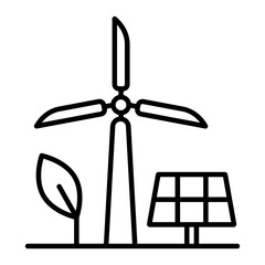 Green Energy icon. outline icon