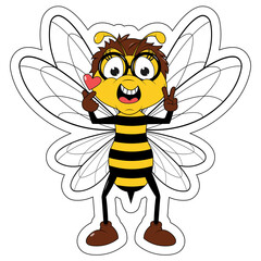 Cute Bee Cartoon
