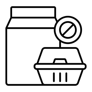 recommend clip art: Packaging is not recommended. outline icon