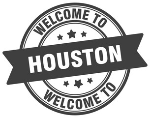 Welcome to Houston stamp. Houston round sign