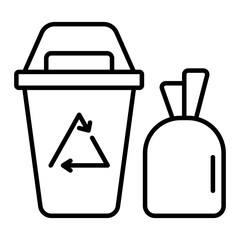 Trash icon. outline icon