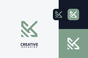 K Letter Trademark Brand Logo