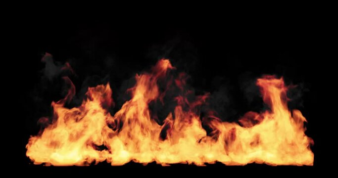 30 Frames looping fire black background