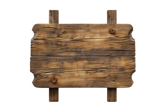 Rustic wooden signboard with blank space for text. Ideal for vintage decor, restaurant menus, or event signage.