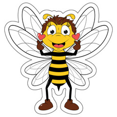 Cute Bee Cartoon