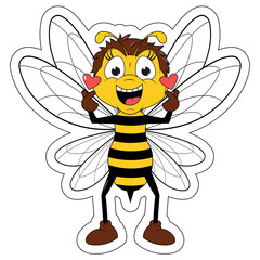 Cute Bee Cartoon