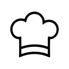 Chef logo cap silhouette vector art