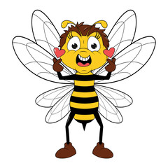 Cute Bee Cartoon