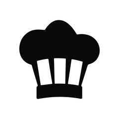 Chef logo cap silhouette vector art