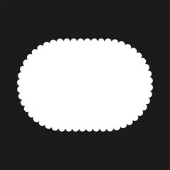 Scallop Edge Rounded Rectangle Border Frame