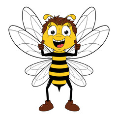 Cute Bee Cartoon