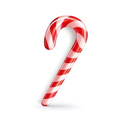 Obraz premium Candy Cane Vector on White Background