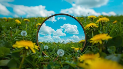 The Mirror in Flower Field