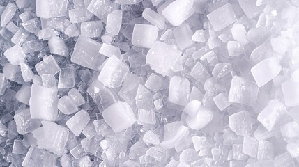top view on white refined sugar texture background for overlay