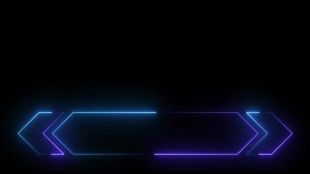 Simple and clean Neon lower third in alpha channel, transparent background. Easy to use 4k Alpha