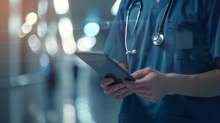 The doctor with digital tablet