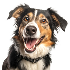 Fototapeta premium Happy Small Border Collie isolated on a transparent background, png file, cut off bg, alpha canal