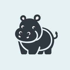a abstract vector illustration of a hippo
