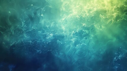Obraz premium An abstract image of a teal and green water surface with swirling patterns and light reflections