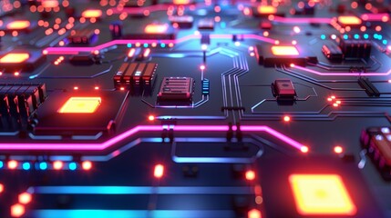 an abstract hardware board