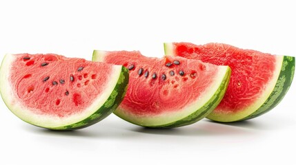 Watermelon slices isolated on white background