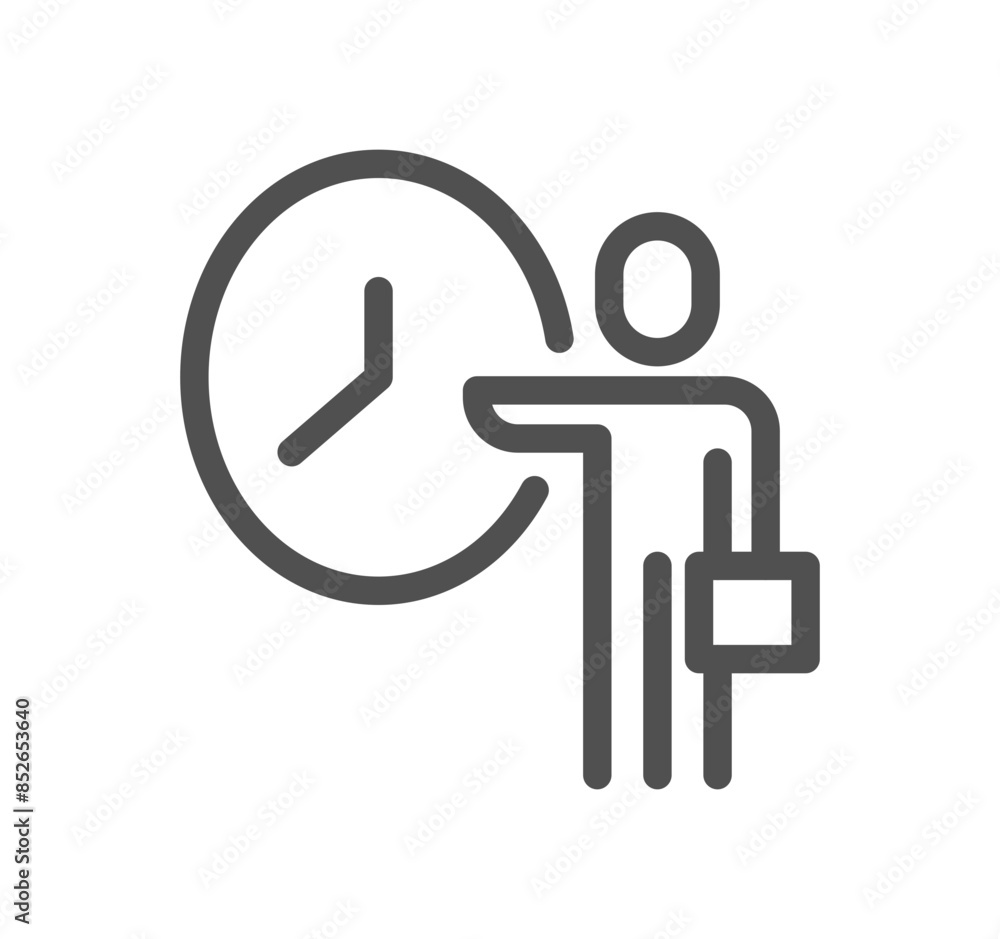 Poster management related icon outline and linear vector.