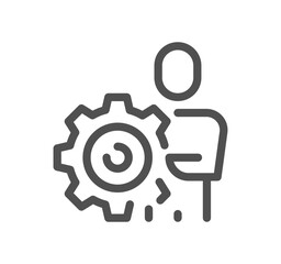 Management related icon outline and linear vector.
