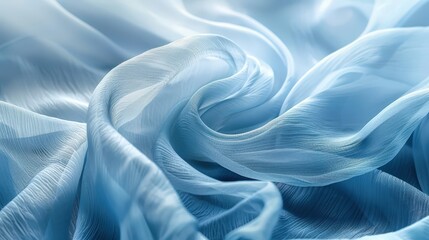 Obraz premium A close-up shot of a blue sheer fabric with a textured pattern