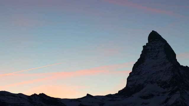 Matterhorn is a large, near-symmetric pyramidal peak in the extended Monte Rosa area of the Pennine Alps, whose summit is 4,478 metres (14,692 ft) above sea level.
