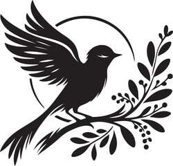 Bird silhouette vector illustration