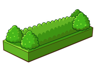 Naklejka premium Pruned hedges, Realistic 3D render. Generative AI. 