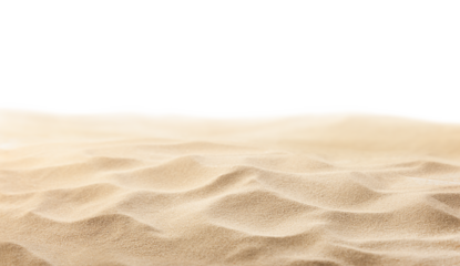 beach sand from front view, on white isolated background
