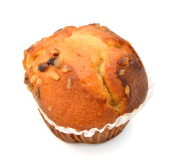 Isolated muffin on white background