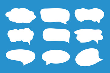 Set of callout, speech bubbles, chats, elements icons, vector illustration.