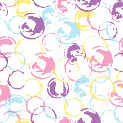 pattern in multi-colored polka dots