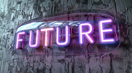 A neon sign that says "FUTURE"