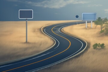 beautiful road with a road and a sign