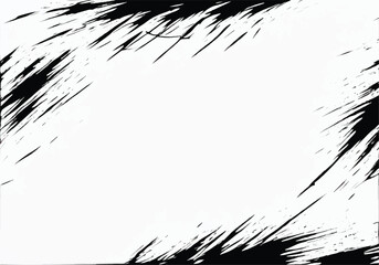 Black and white Grunge texture. Grunge Background. Black Brush strokes isolated on white background. EPS 10.
