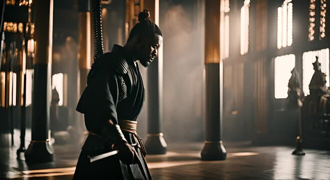 Black samurai in Japan.