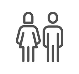 People related icon outline and linear vector.
