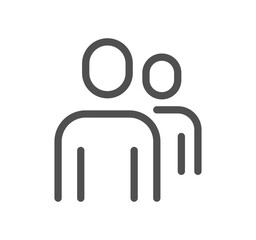 People related icon outline and linear vector.
