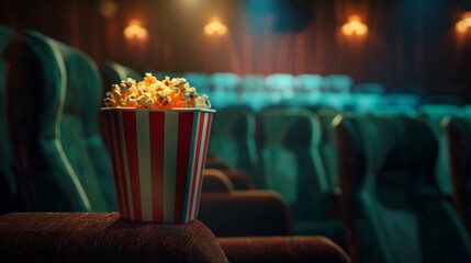Bucket of Popcorn in Cinema