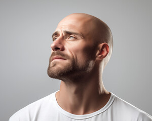 Emotional portrait of man.