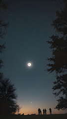 Photograph the night sky, focusing on stars, the moon, or celestial events.