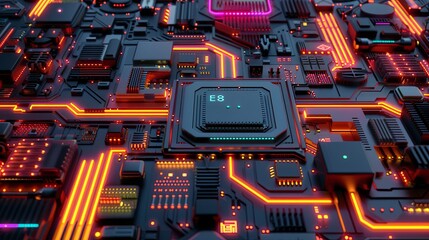 an abstract hardware board