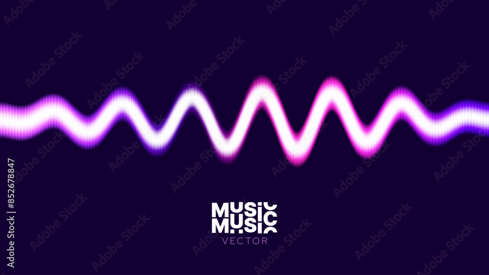 Aufkleber Abstract Digital EQ Equalizer. Sound Sin Wave Design Element. Speaking Sound Wave Vector Illustration. Artificial Intelligence AI Assistant Voice Visualization.