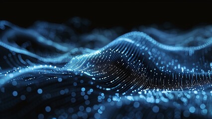 Blue Abstract Technology Theme Concept Background