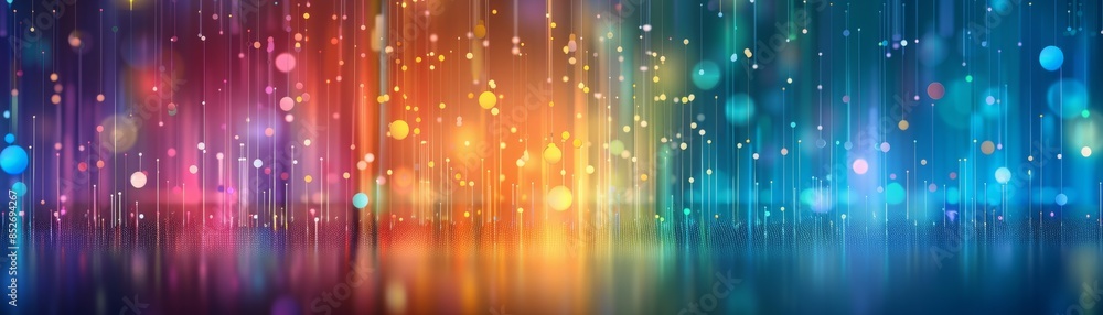 Poster abstract background with vibrant streaks of color and light.