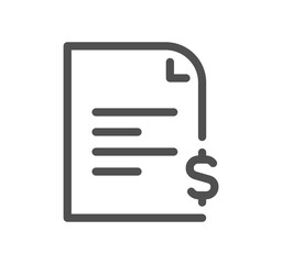 Invoice related icon outlne and linear vector.
