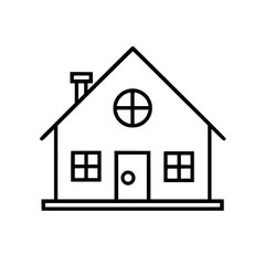 home outline, line art house, line art print, HOUSE clipart, cute house svg, lake house svg, Line Art, house, home, icon, building, estate, symbol, construction, architecture, vector, real, roof, wind
